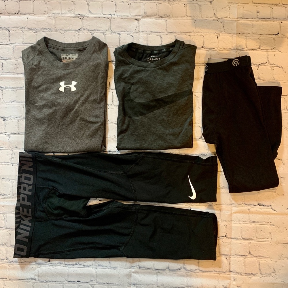 Youth sport bundle (2 tees / 2 base layer pants) S